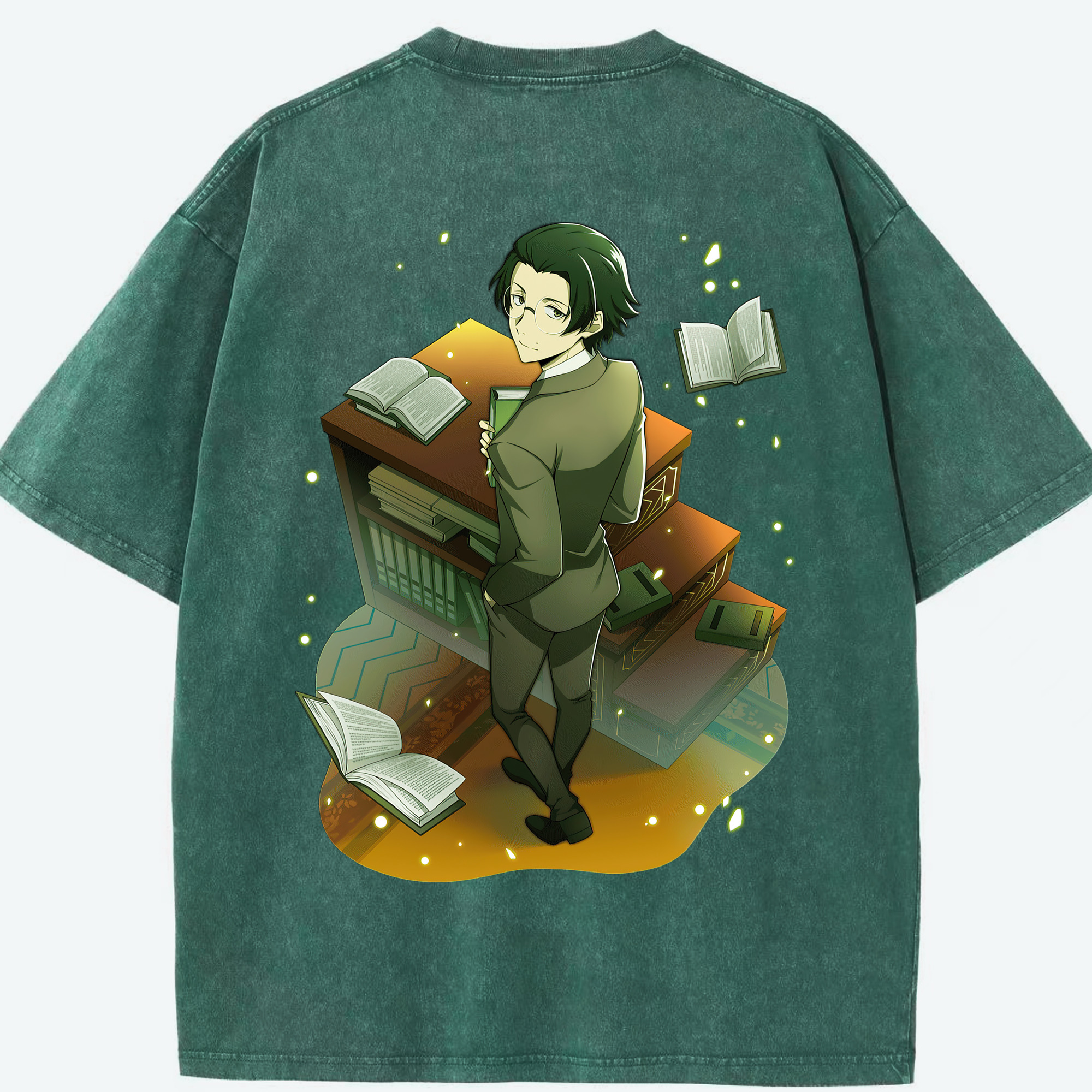 （画像用） 文豪ストレイドッグス Bungo Stray Dogs 綿100% ヴィンテージ風 半袖Tシャツ（背面プリント）